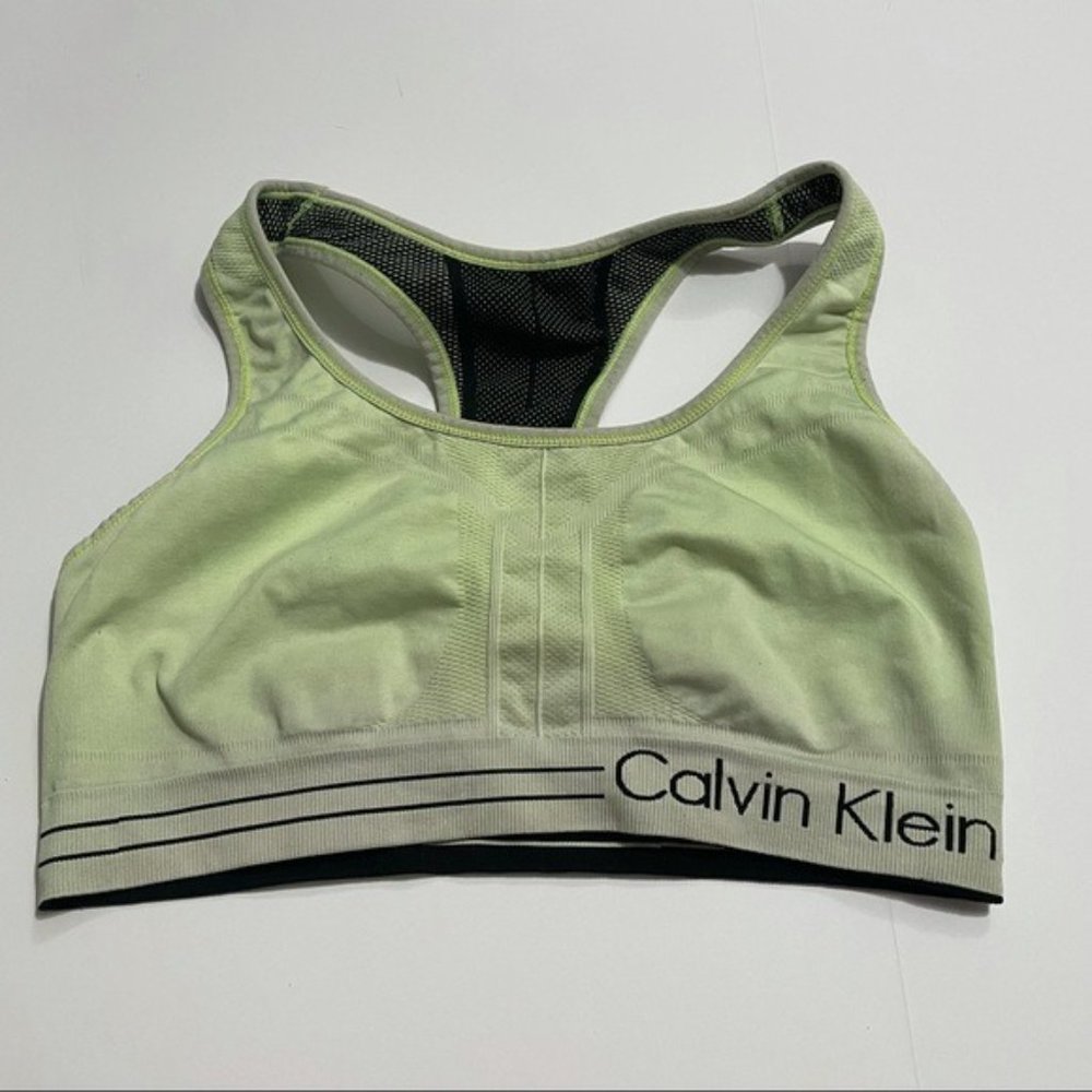 Calvin Klein Performance Racerback Sports Bra - Picture 2 of 3